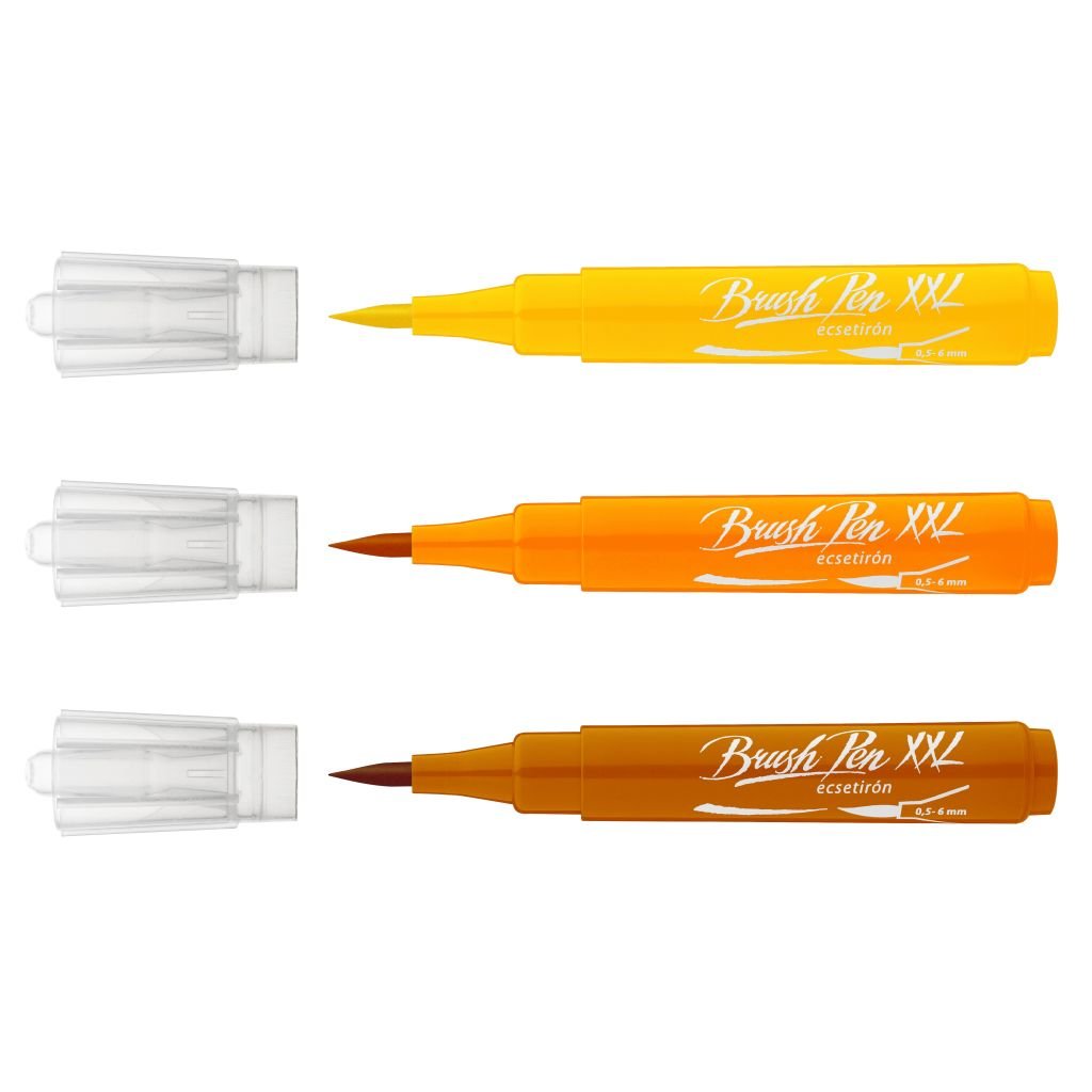 ICO Brushpen XXL - Set of 3 - Yellow, Orange & Brown