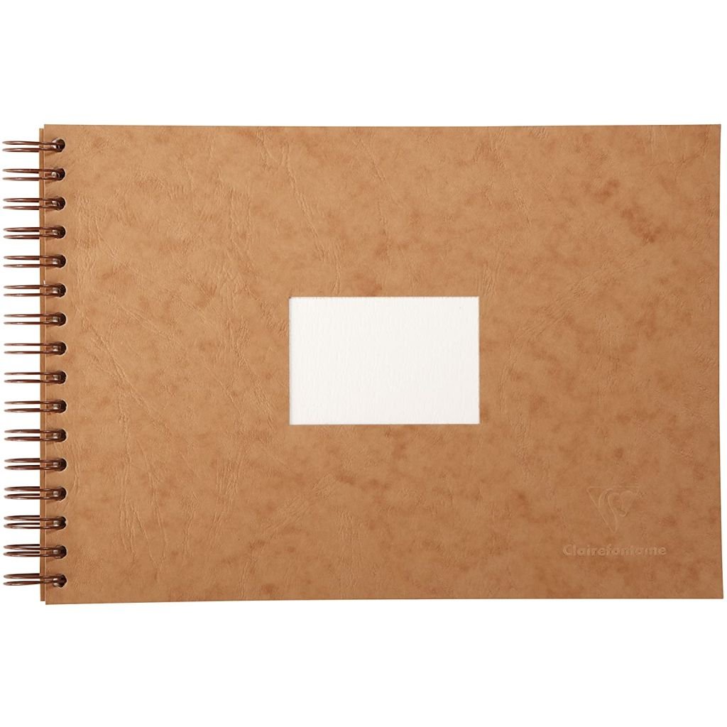 Clairefontaine - Carnet de Voyage - Tobacco Cover - Wirebound - Watercolour Travel Album - A4 (210 mm x 297 mm or 8.3