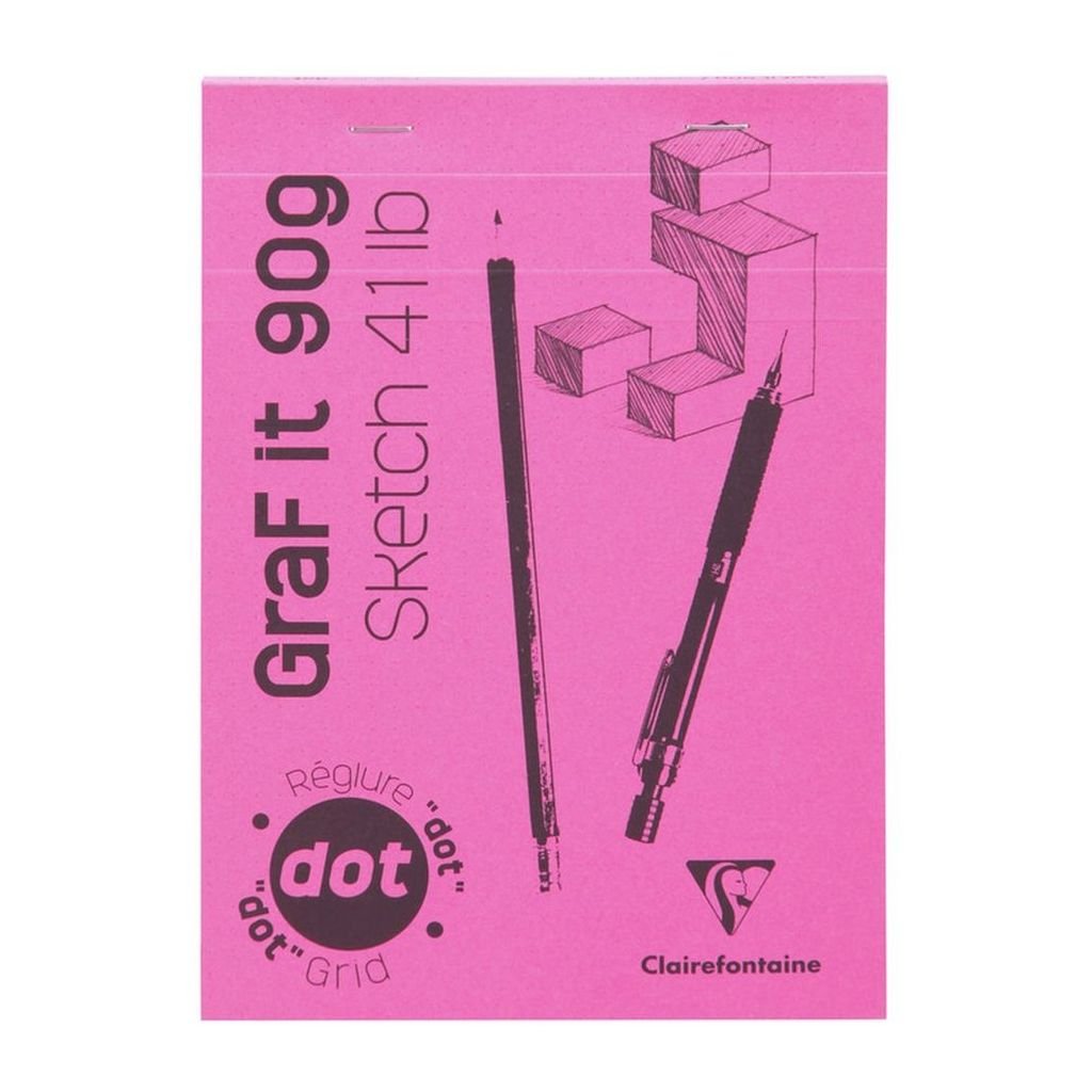 Clairefontaine - Fine Art GraF IT - Glued - Dot Grid Pad - A5 (148 mm x 210 mm or 5.8