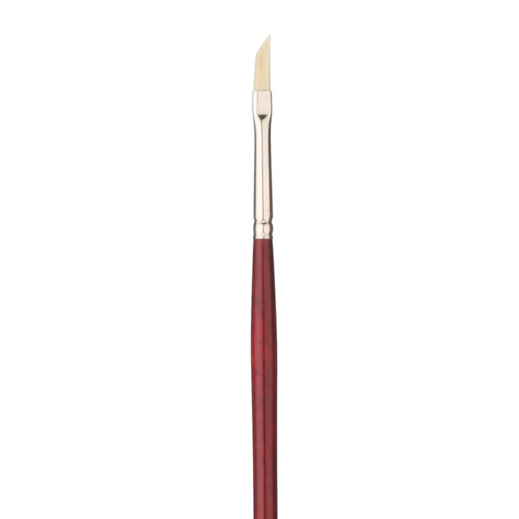 Art Essentials SUPREMO White Hog Bristle Brush - Series 140AN - Angular - Long Handle - Size: 1/8