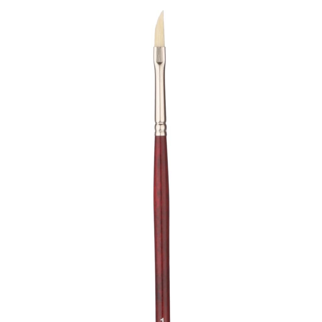 Art Essentials SUPREMO White Hog Bristle Brush - Series 140D - Dagger - Long Handle - Size: 1/8