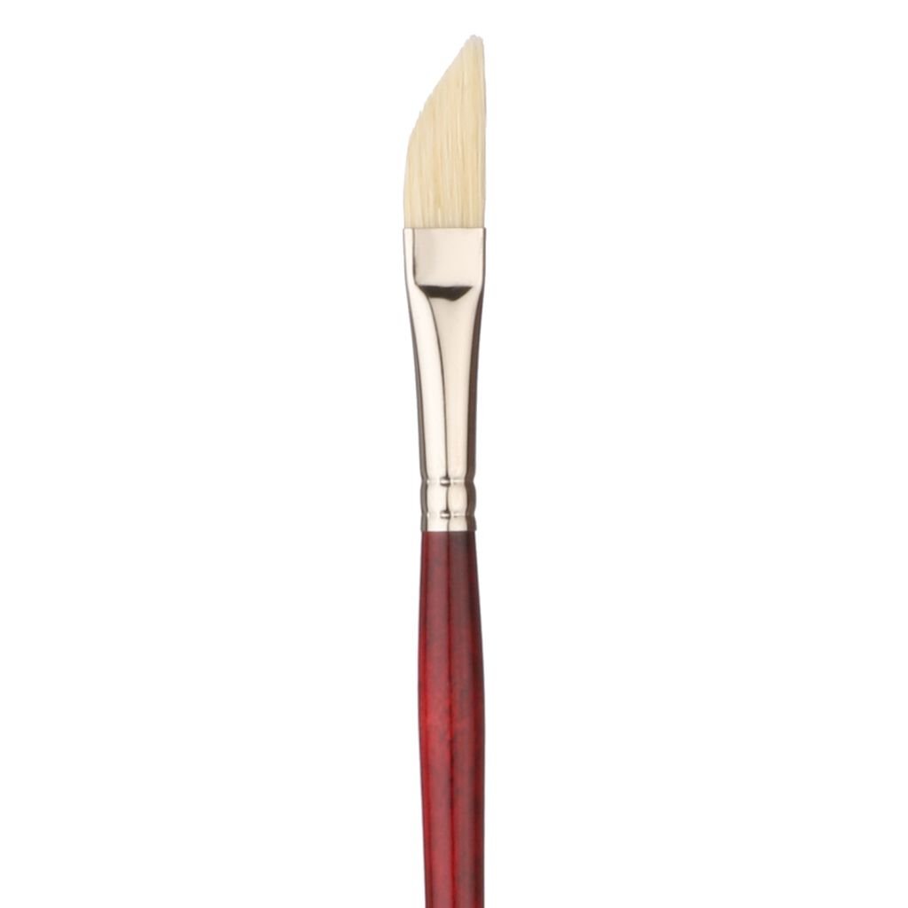 Art Essentials SUPREMO White Hog Bristle Brush - Series 140D - Dagger - Long Handle - Size: 3/8