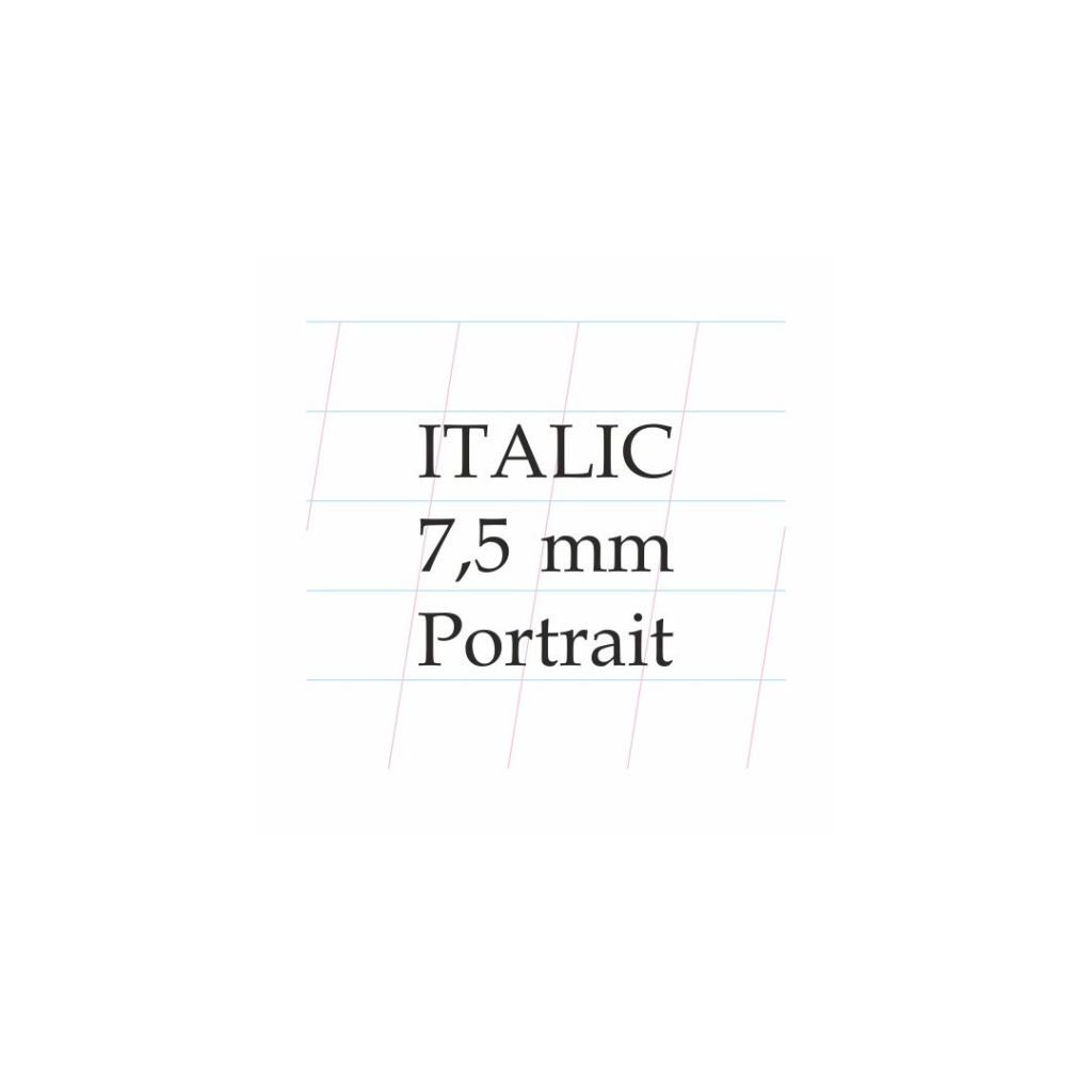 Archie's Calligraphy - 7.5 mm Italic, Portrait - A4 (21 cm x 29.7 cm) Natural White Extra Smooth 120 GSM Paper, Pad of 50 Sheets