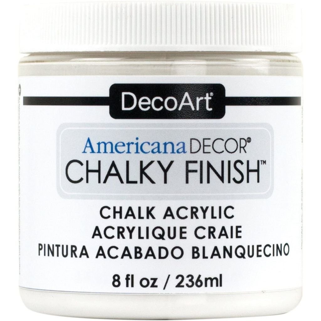 DecoArt Americana Décor - Chalky Finish - Ultra Matte Paint - 236 ML (8 Oz) Bottle - Everlasting (01)
