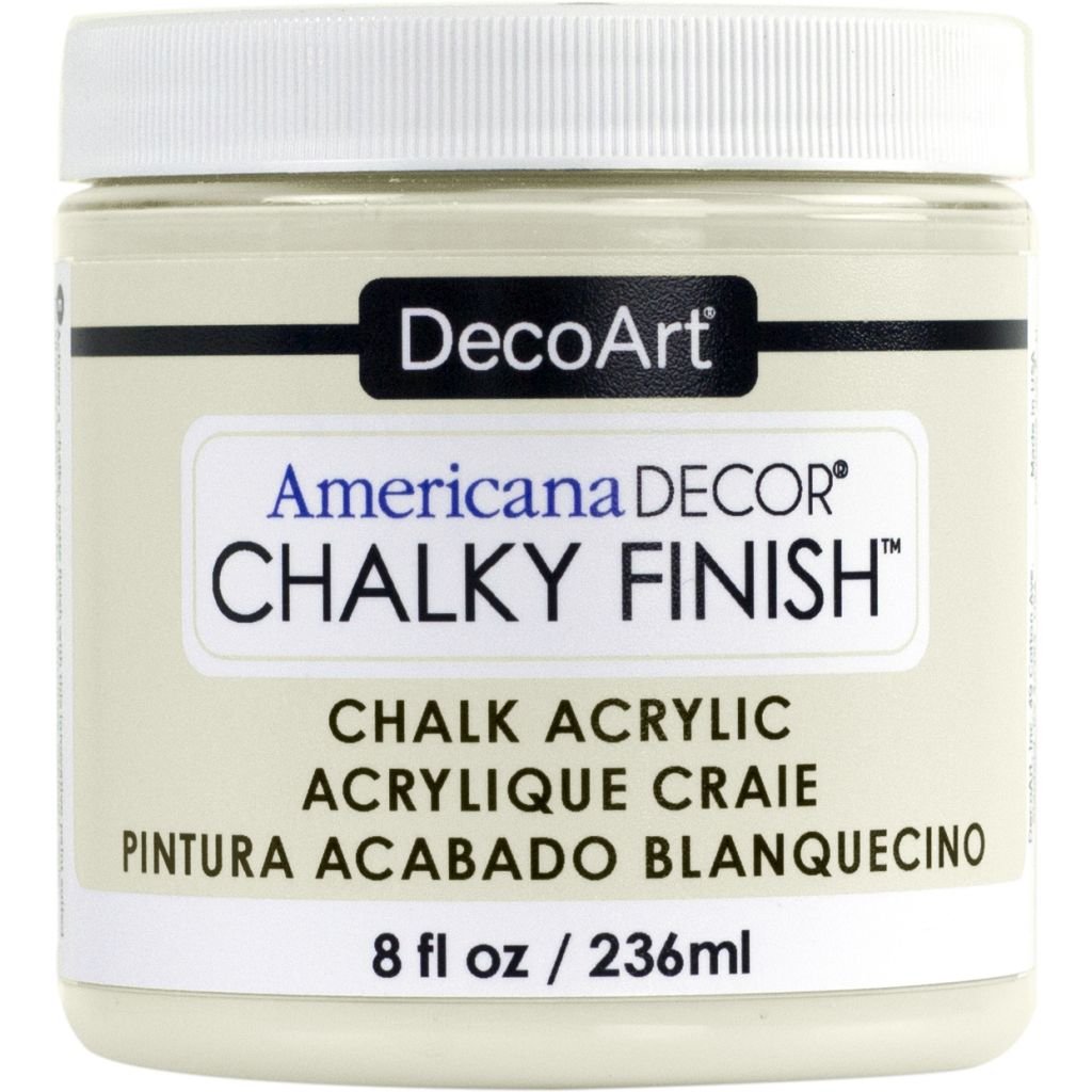 DecoArt Americana Décor - Chalky Finish - Ultra Matte Paint - 236 ML (8 Oz) Bottle - Lace (02)