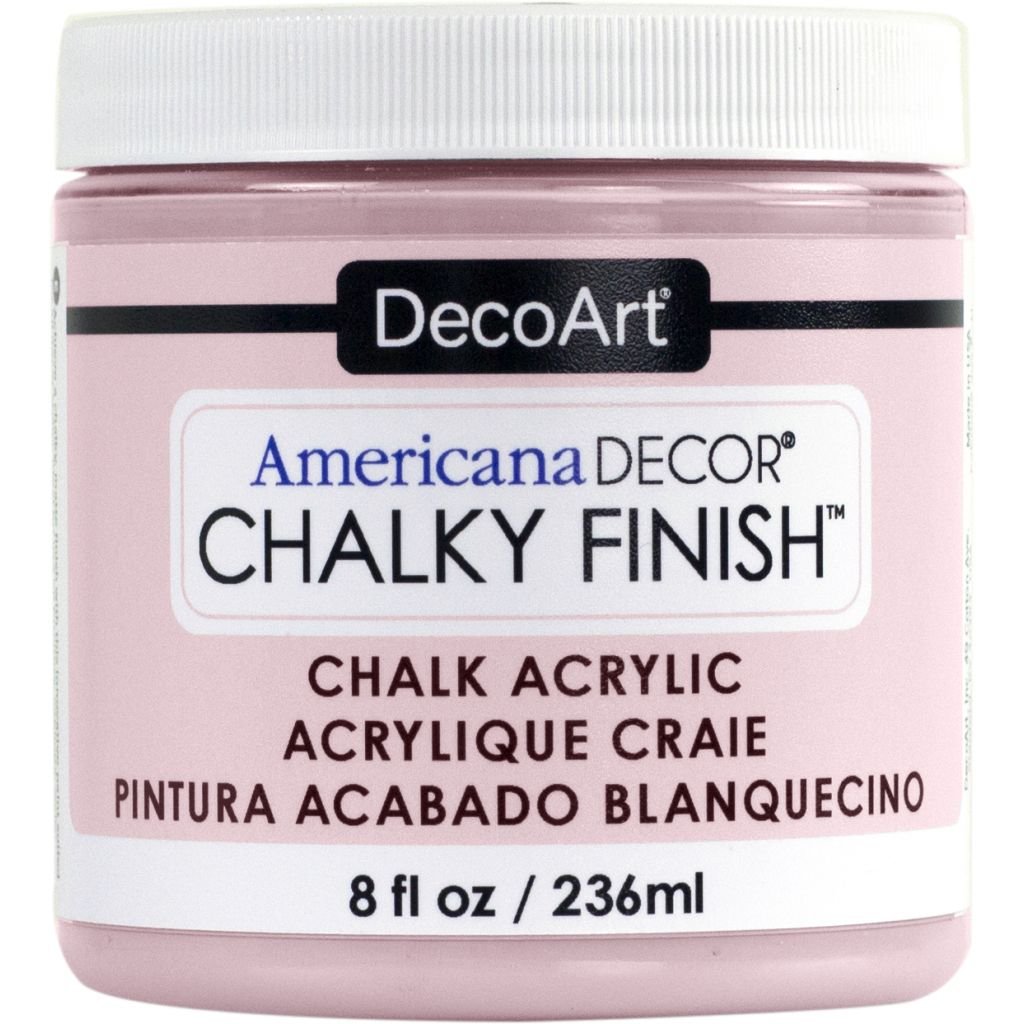 DecoArt Americana Décor - Chalky Finish - Ultra Matte Paint - 236 ML (8 Oz) Bottle - Innocence (05)