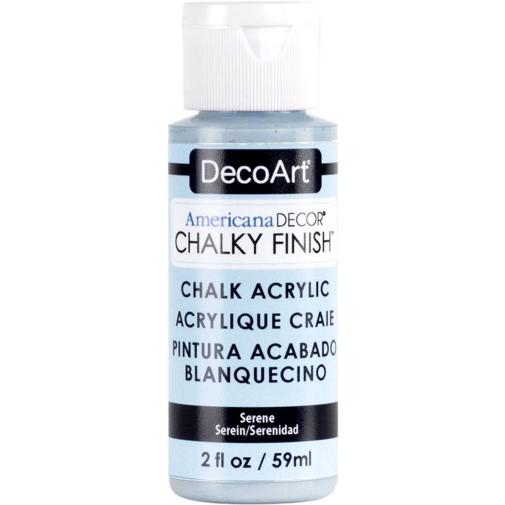 DecoArt Americana Décor - Chalky Finish - Ultra Matte Paint - 59 ML (2 Oz) Bottle - Serene (18)