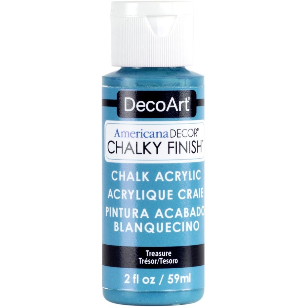 DecoArt Americana Décor - Chalky Finish - Ultra Matte Paint - 59 ML (2 Oz) Bottle - Treasure (19)