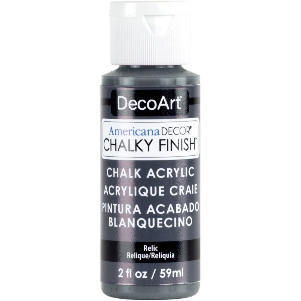 DecoArt Americana Décor - Chalky Finish - Ultra Matte Paint - 59 ML (2 Oz) Bottle - Relic (28)