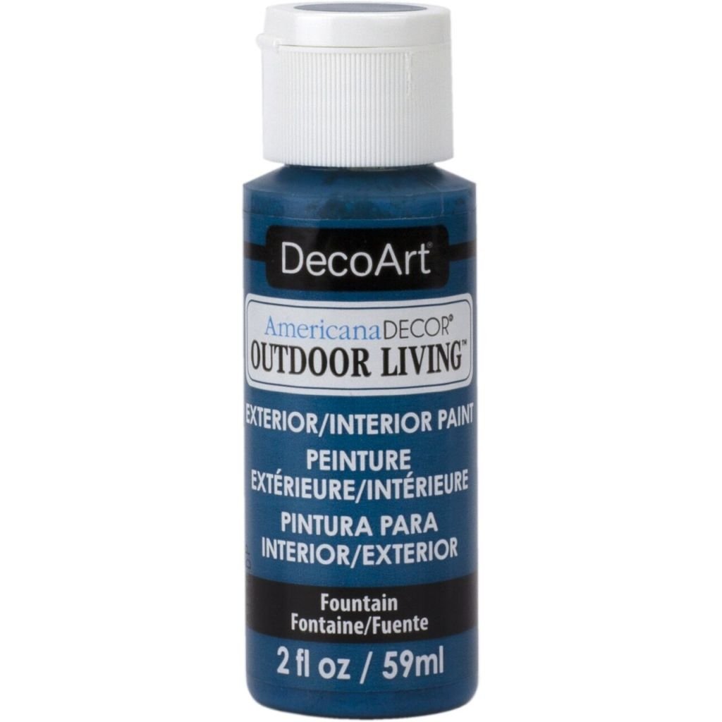 DecoArt Americana Decor - Durable Exterior Paint - Outdoor Living - 59 ML (2 Oz) Bottle - Fountain (17)