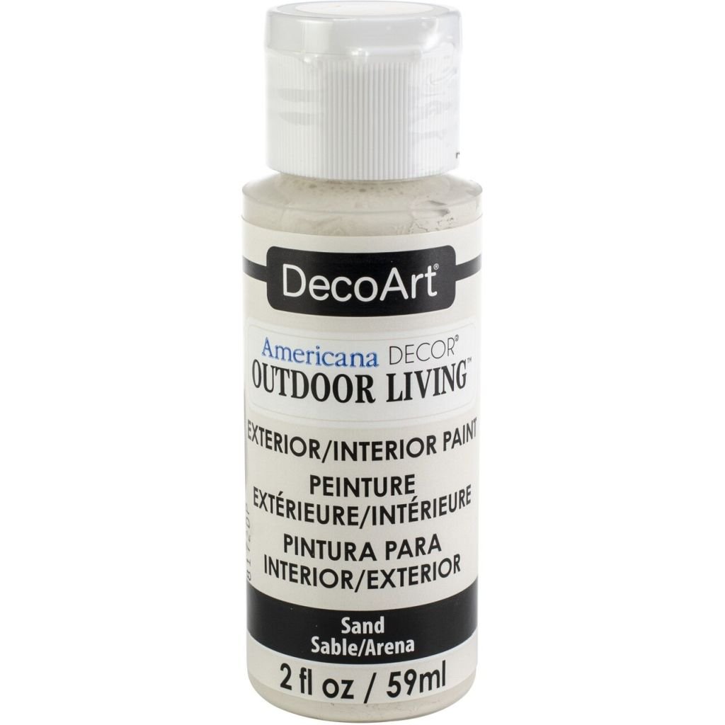 DecoArt Americana Decor - Durable Exterior Paint - Outdoor Living - 59 ML (2 Oz) Bottle - Sand (20)