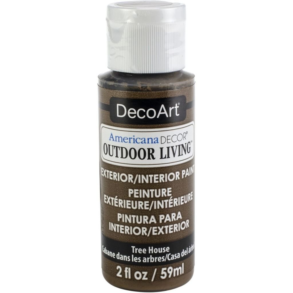 DecoArt Americana Decor - Durable Exterior Paint - Outdoor Living - 59 ML (2 Oz) Bottle - Tree House (23)