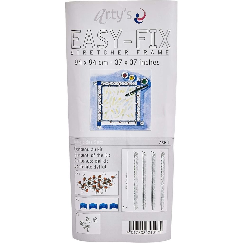 Pebeo Arty's Easy Fix Stretcher Frame for Silk Painting - 94 x 94 cm with 24 Claws
