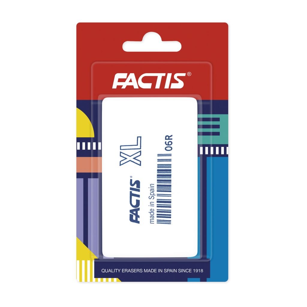 Factis White Synthetic Rubber Eraser - XL 06 R - Blister Pack