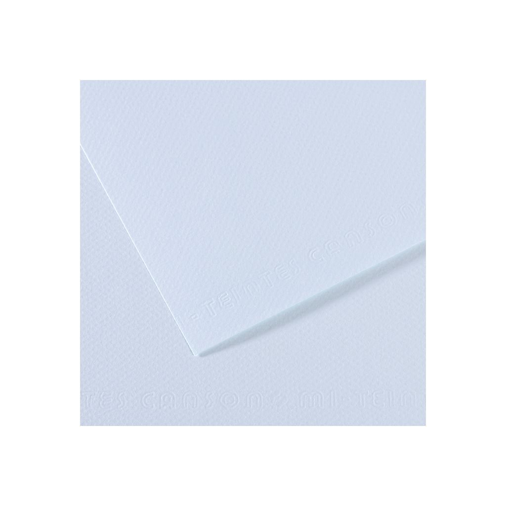Canson Mi-Teintes Pastel Paper - 50 cm x 65 cm or 19.68'' x 25.59'' - Azure (102) - Honeycomb + Fine Grain 160 GSM - Pack of 25 Sheets