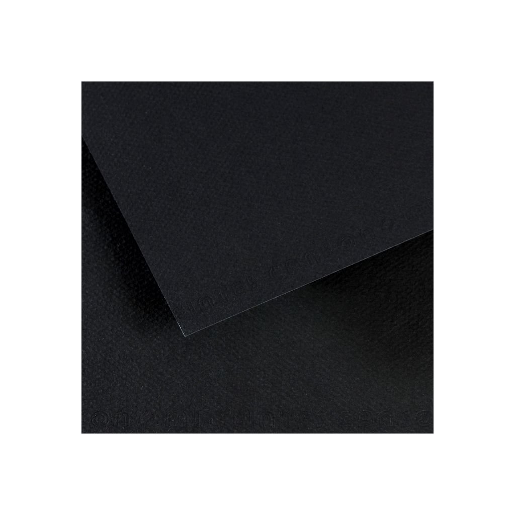 Canson Mi-Teintes Pastel Paper - 50 cm x 65 cm or 19.68'' x 25.59'' - Black (425) - Honeycomb + Fine Grain 160 GSM - Pack of 25 Sheets