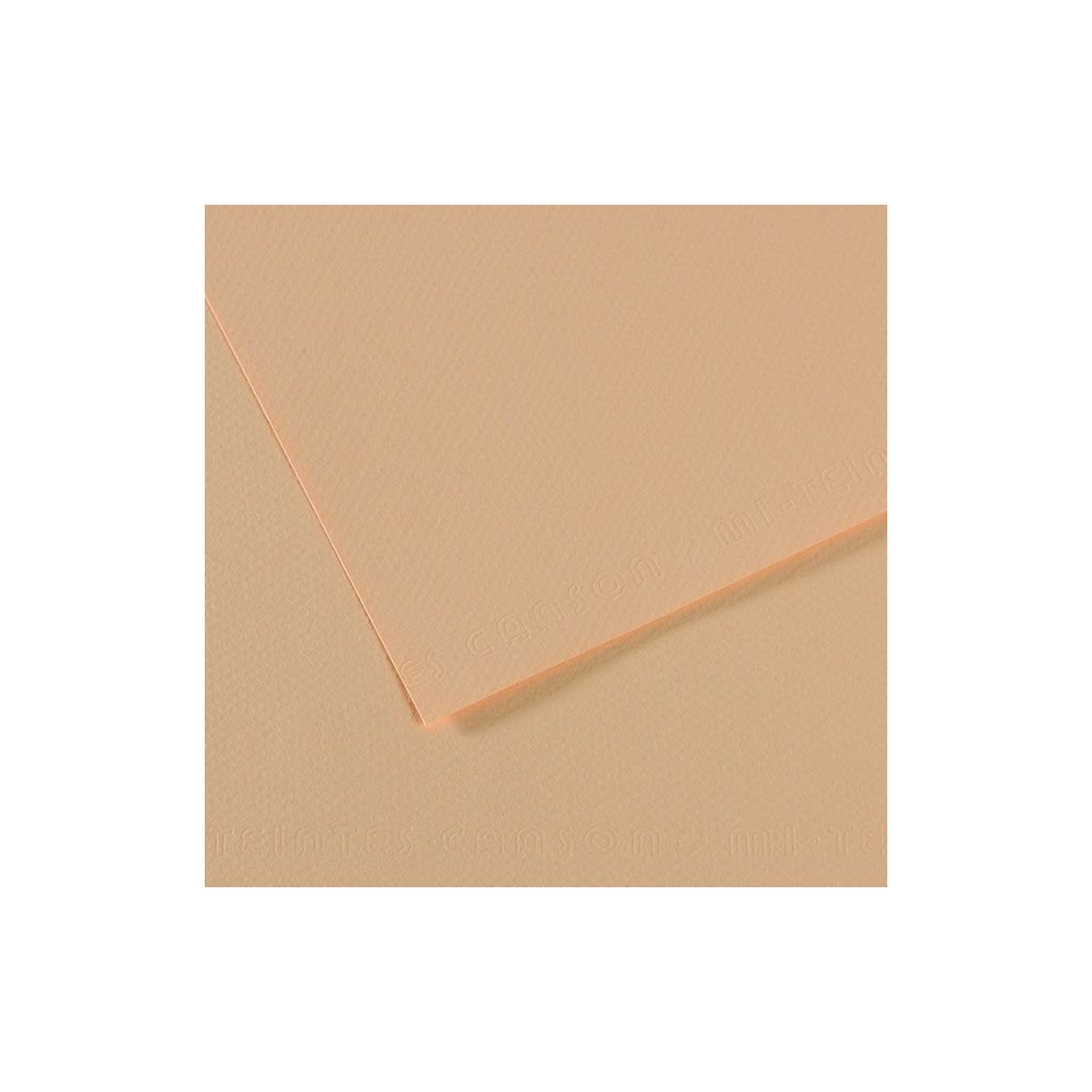 Canson Mi-Teintes Pastel Paper - 50 cm x 65 cm or 19.68'' x 25.59'' - Honey Suckle (350) - Honeycomb + Fine Grain 160 GSM - Pack of 25 Sheets