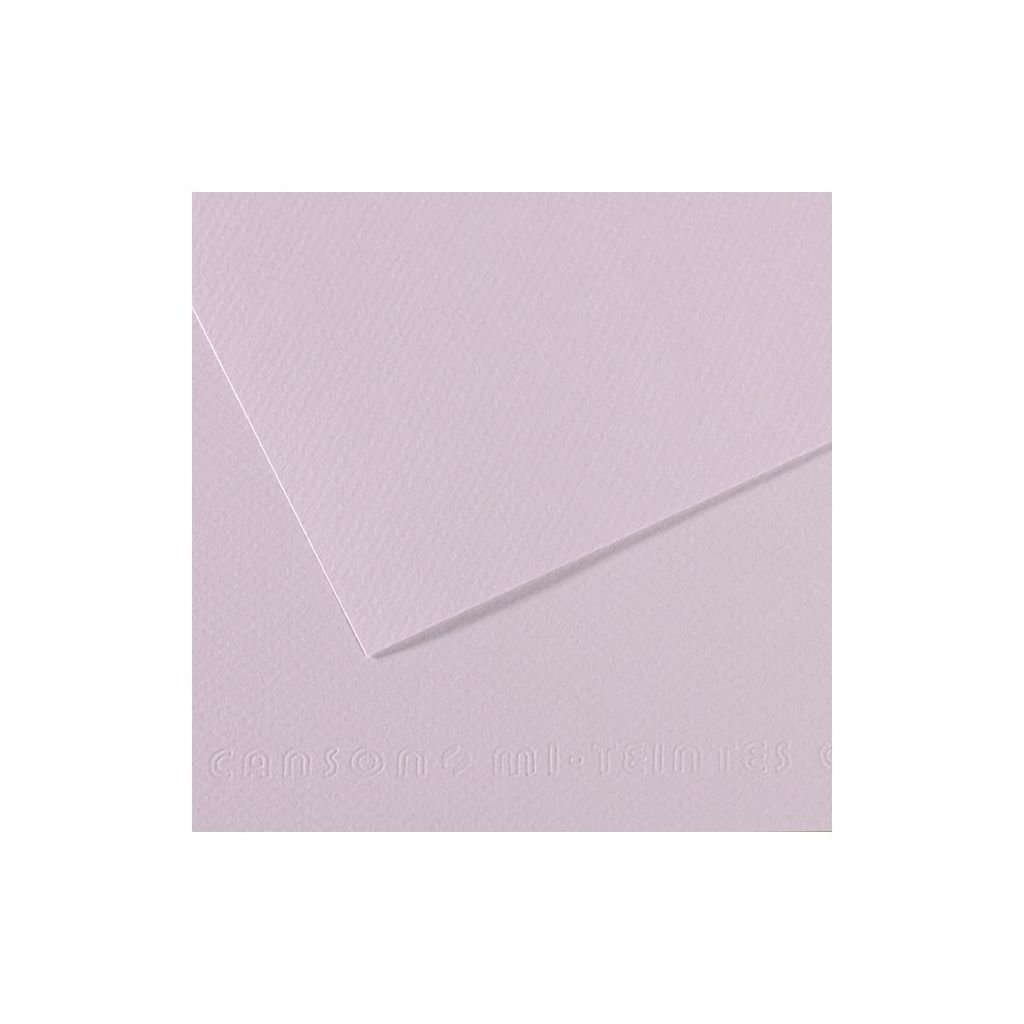 Canson Mi-Teintes Pastel Paper - 50 cm x 65 cm or 19.68'' x 25.59'' - Lilac (104) - Honeycomb + Fine Grain 160 GSM - Pack of 25 Sheets