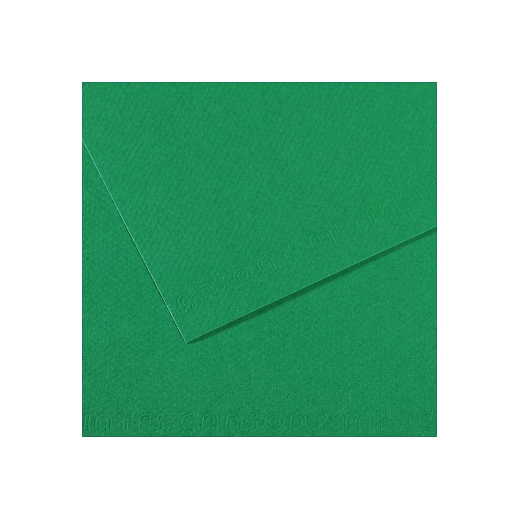 Canson Mi-Teintes Pastel Paper - 50 cm x 65 cm or 19.68'' x 25.59'' - Viridian (575) - Honeycomb + Fine Grain 160 GSM - Pack of 25 Sheets
