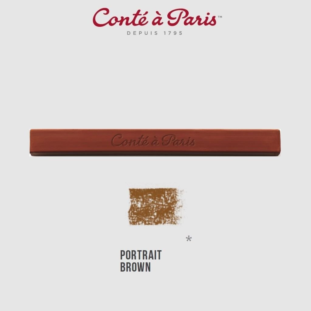 Conte a' Paris Sketching Carres Crayons - Portrait Brown