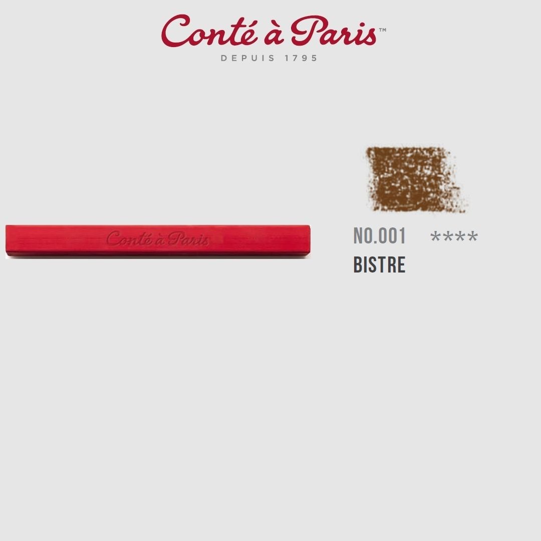 Conte a' Paris Colour Carres Crayons - Bistre (001)