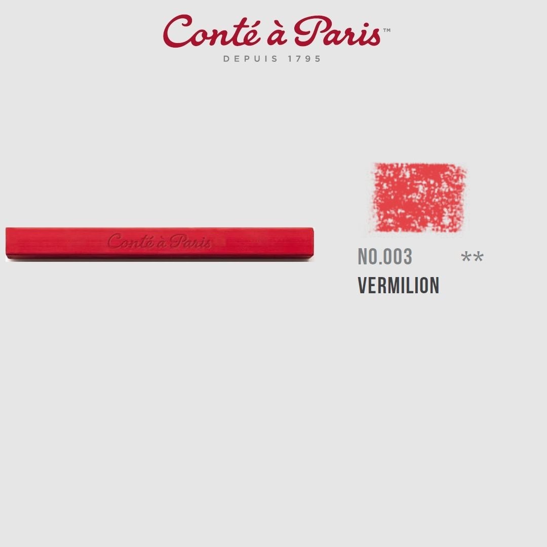 Conte a' Paris Colour Carres Crayons - Vermilion (003)