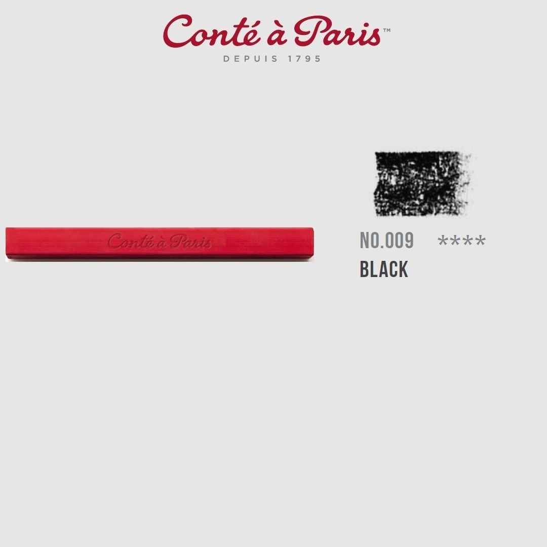 Conte a' Paris Colour Carres Crayons - Black (009)