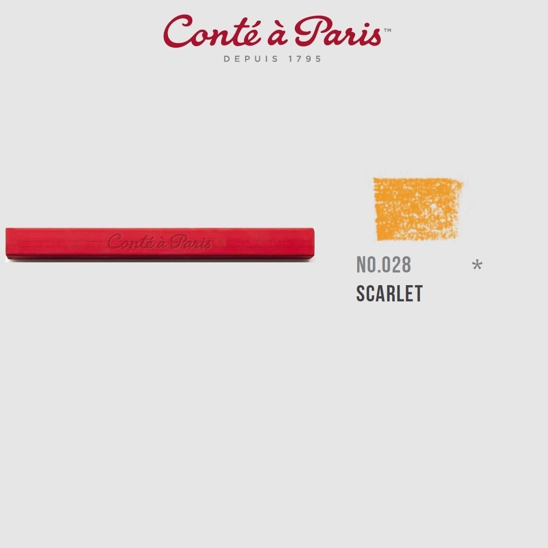Conte a' Paris Colour Carres Crayons - Scarlet (028)