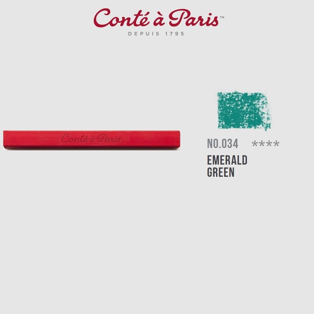 Conte a' Paris Colour Carres Crayons - Emerald Green (034)