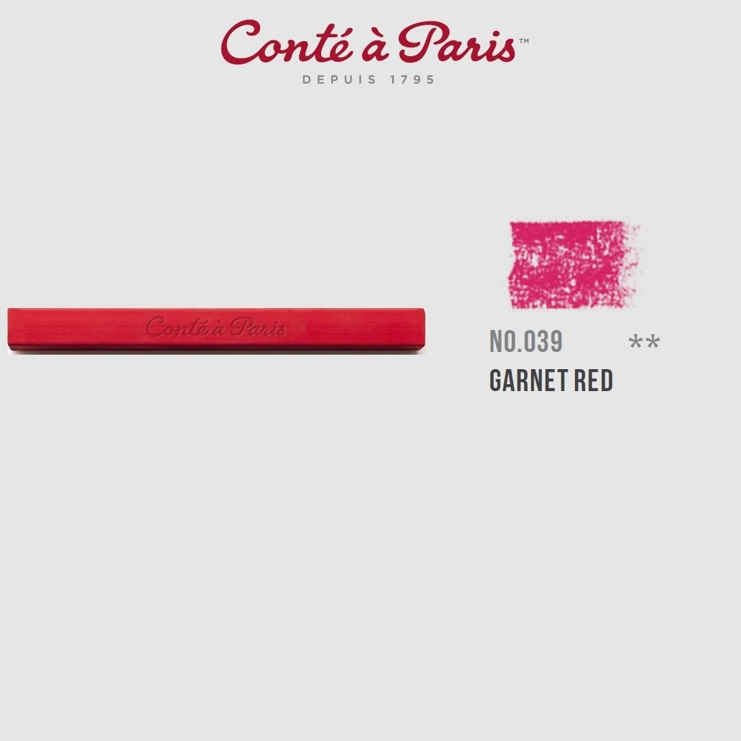 Conte a' Paris Colour Carres Crayons - Garnet Red (039)
