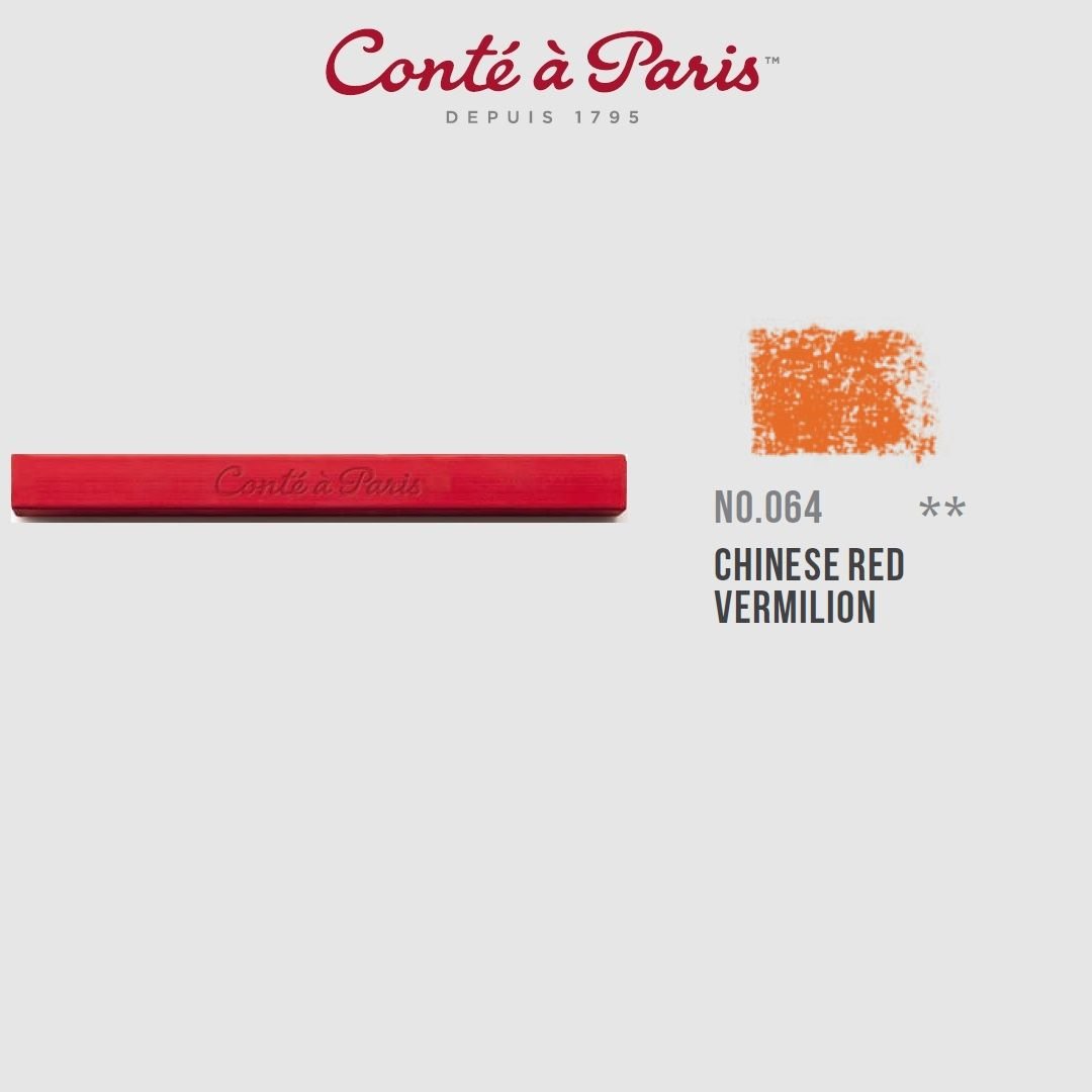 Conte a' Paris Colour Carres Crayons - Chinese Red Vermilion (064)