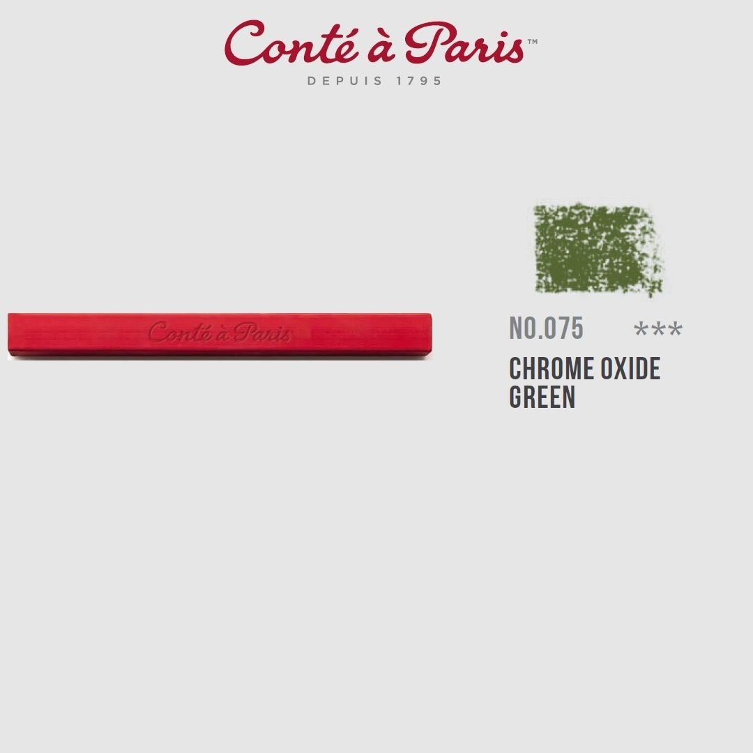 Conte a' Paris Colour Carres Crayons - Chromium Oxide Green (075)