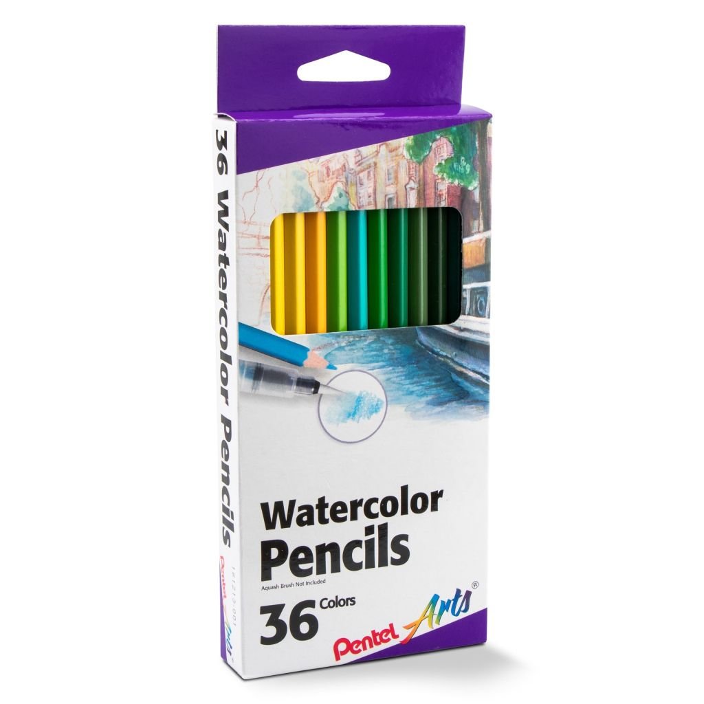 Pentel Arts Watercolour Pencil Set - 36 Assorted Colours