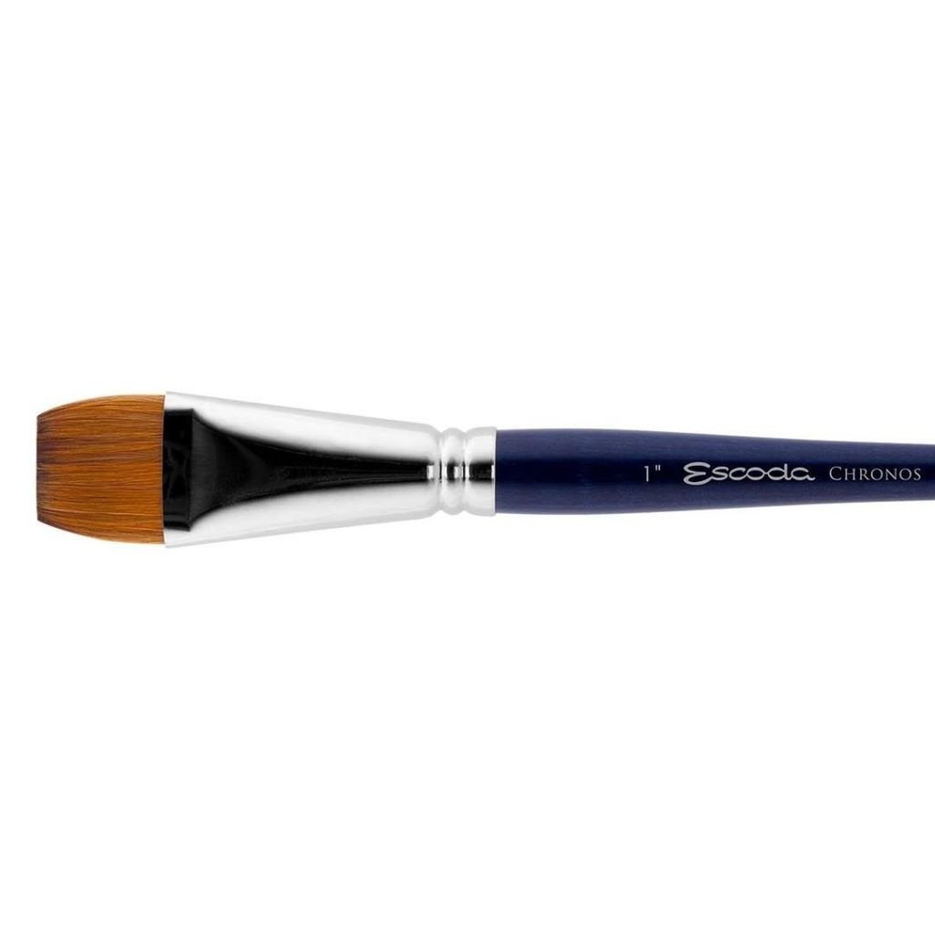 Escoda Chronos Synthetic Toray - RMIX Brush - Series 1352 - Bright - Short Handle - Size: 3/4