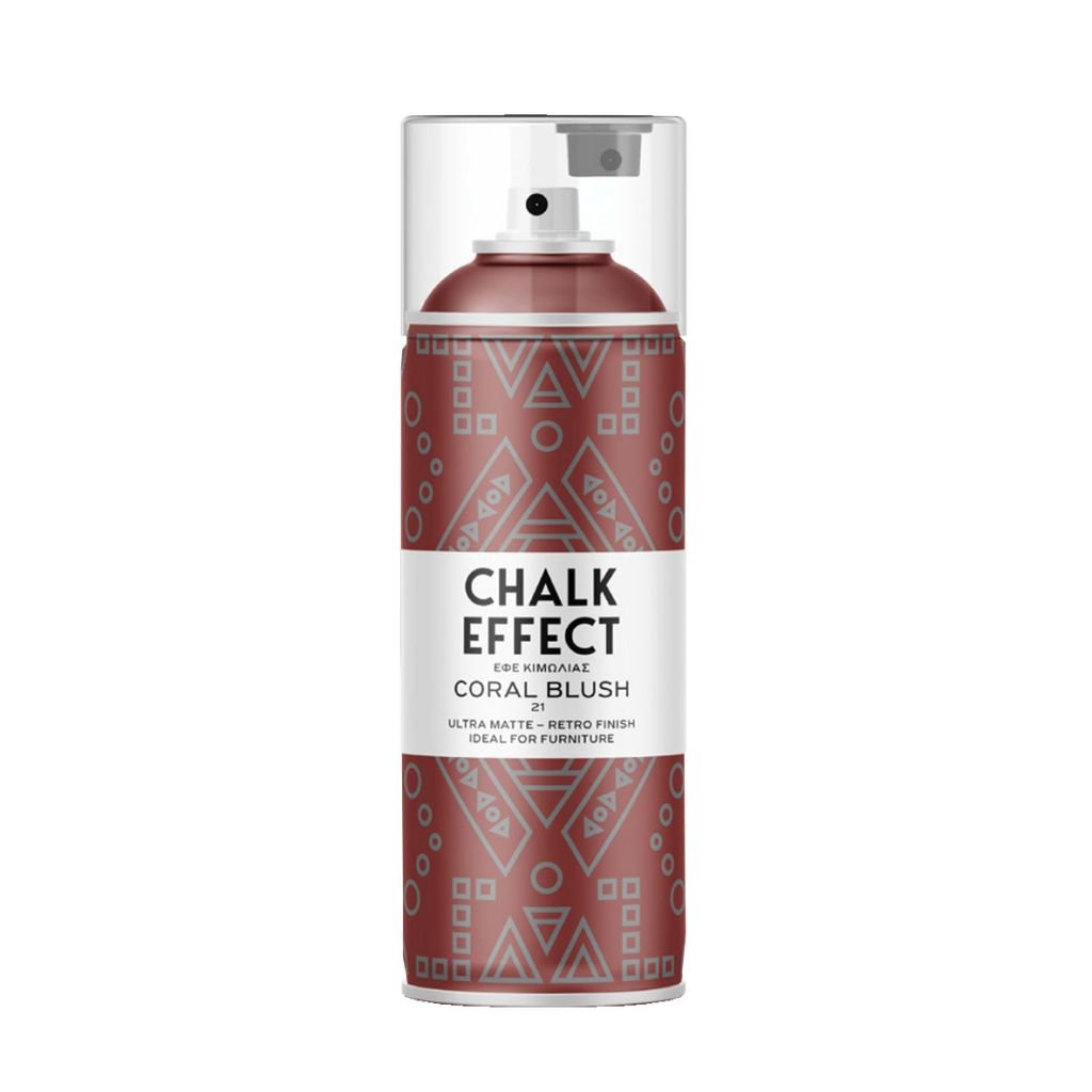 Cosmos Chalk Effect Acrylic Paint - Ultra Matte Retro Finish - 400 ML Can - Coral Blush (N21)