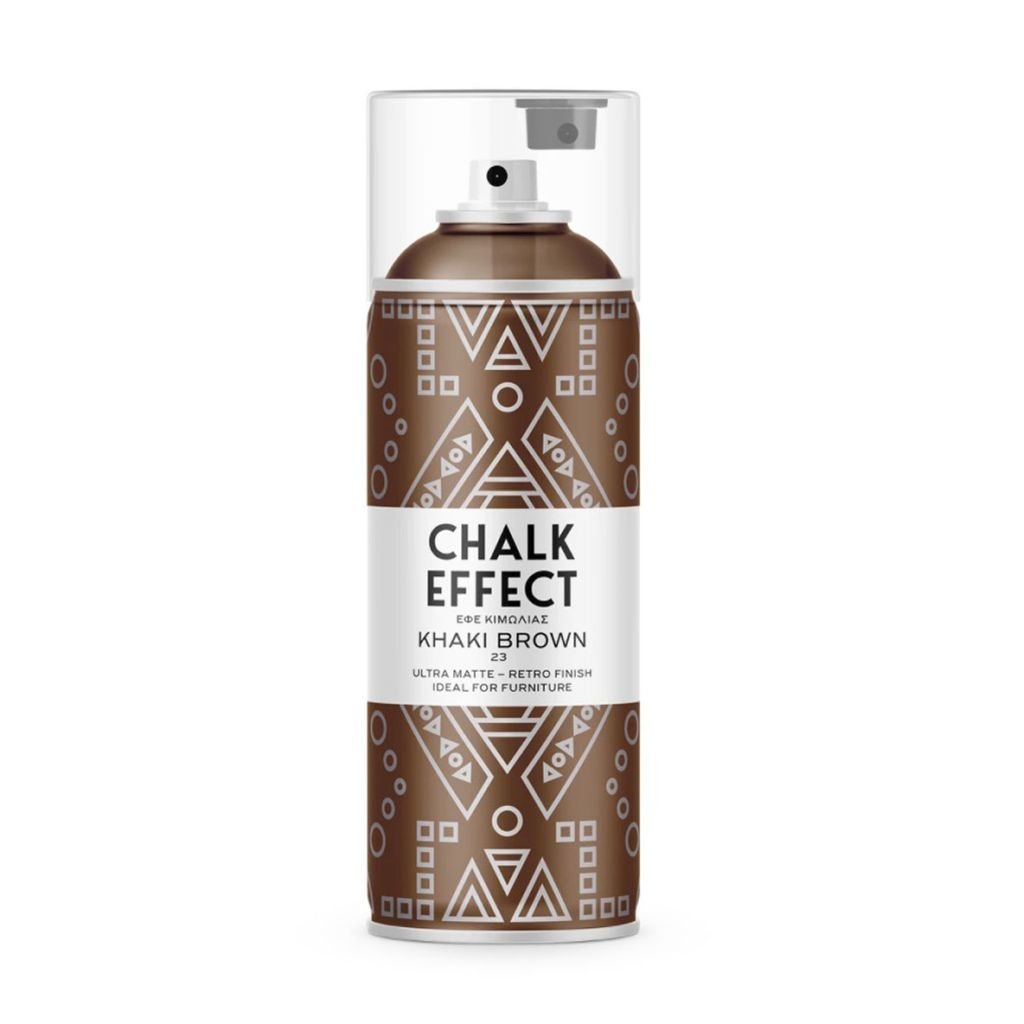 Cosmos Chalk Effect Acrylic Paint - Ultra Matte Retro Finish - 400 ML Can - Khaki Brown (N23)