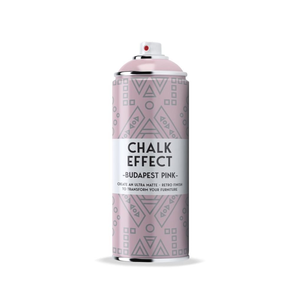 Cosmos Chalk Effect Acrylic Paint - Ultra Matte Retro Finish - 400 ML Can - Budapest Pink (N11)