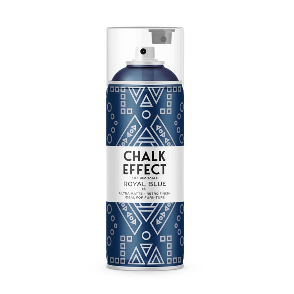 Cosmos Chalk Effect Acrylic Paint - Ultra Matte Retro Finish - 400 ML Can - Royal Blue (N15)