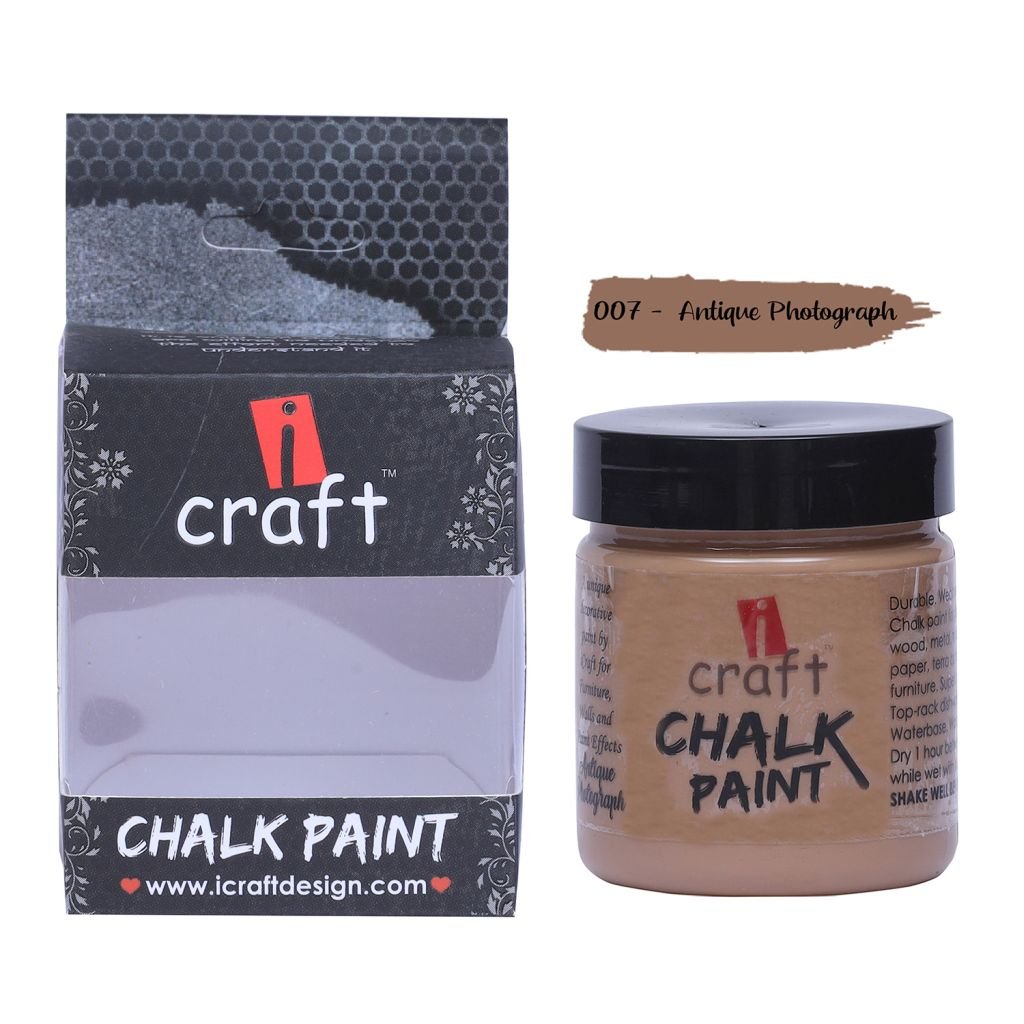 iCraft Chalk Paint Anitque Photograph - Jar of 100 ML