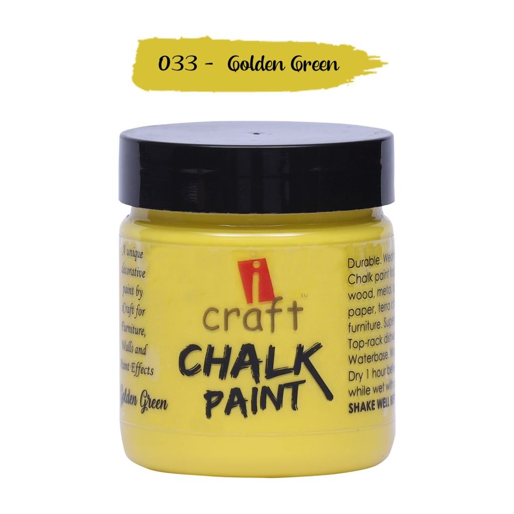 iCraft Chalk Paint Golden Green - Jar of 100 ML