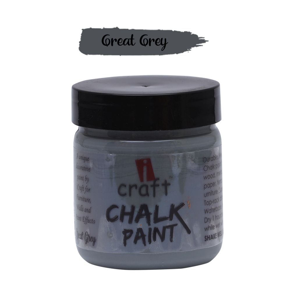 iCraft Chalk Paint Great Gray - Jar of 100 ML