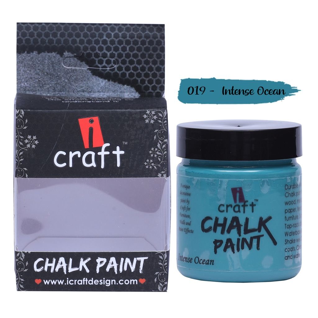 iCraft Chalk Paint Intense Ocean - Jar of 100 ML