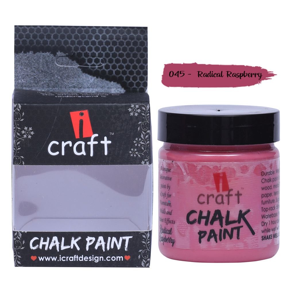 iCraft Chalk Paint Radical Raspberry - Jar of 100 ML