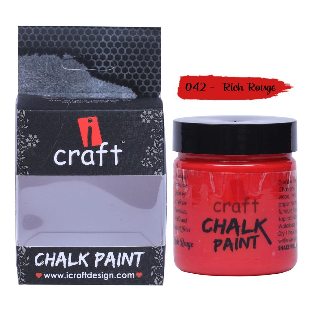 iCraft Chalk Paint Rich Rouge - Jar of 100 ML