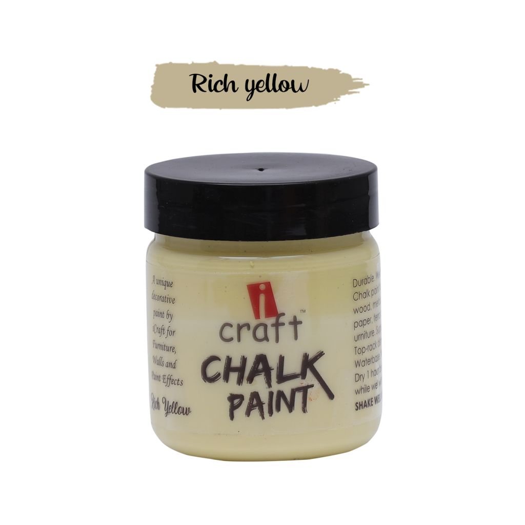 iCraft Chalk Paint Rich Yellow - Jar of 100 ML