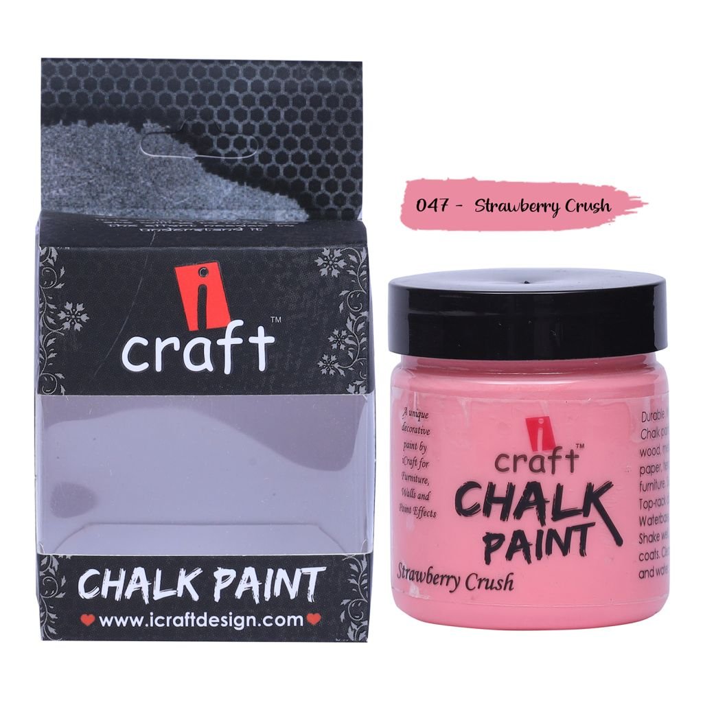 iCraft Chalk Paint Strawberry Crush - Jar of 100 ML