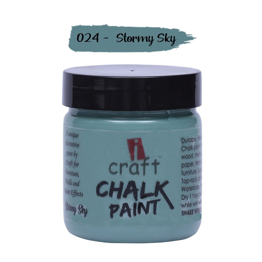 iCraft Chalk Paint Stormy Sky - Jar of 100 ML