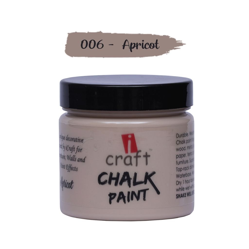 iCraft Chalk Paint Apricot - Jar of 250 ML