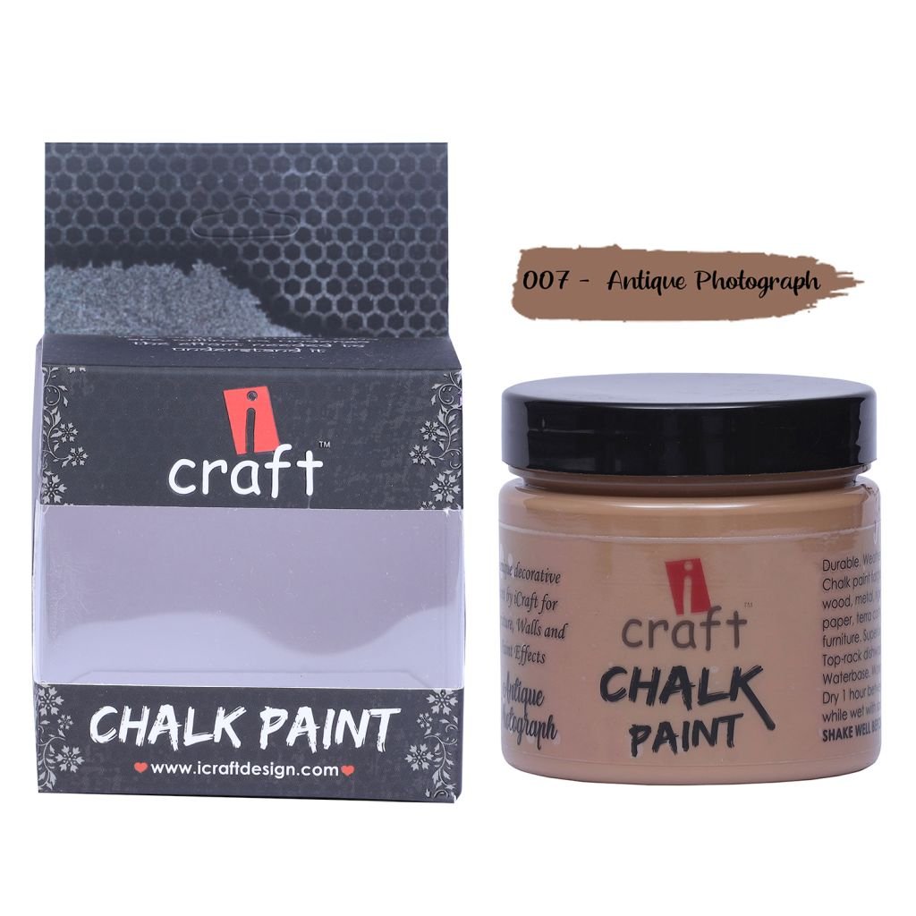 iCraft Chalk Paint Anitque Photograph - Jar of 250 ML