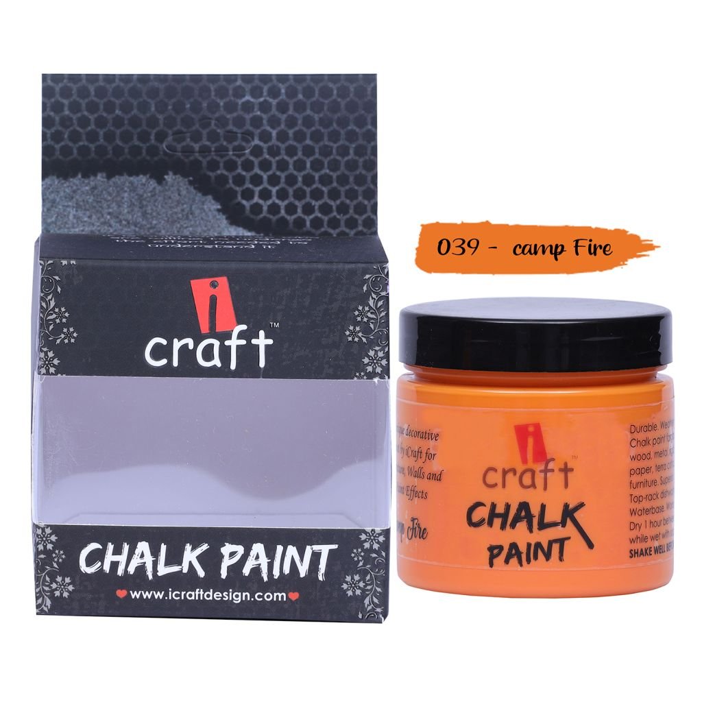 iCraft Chalk Paint Camp Fire - Jar of 250 ML